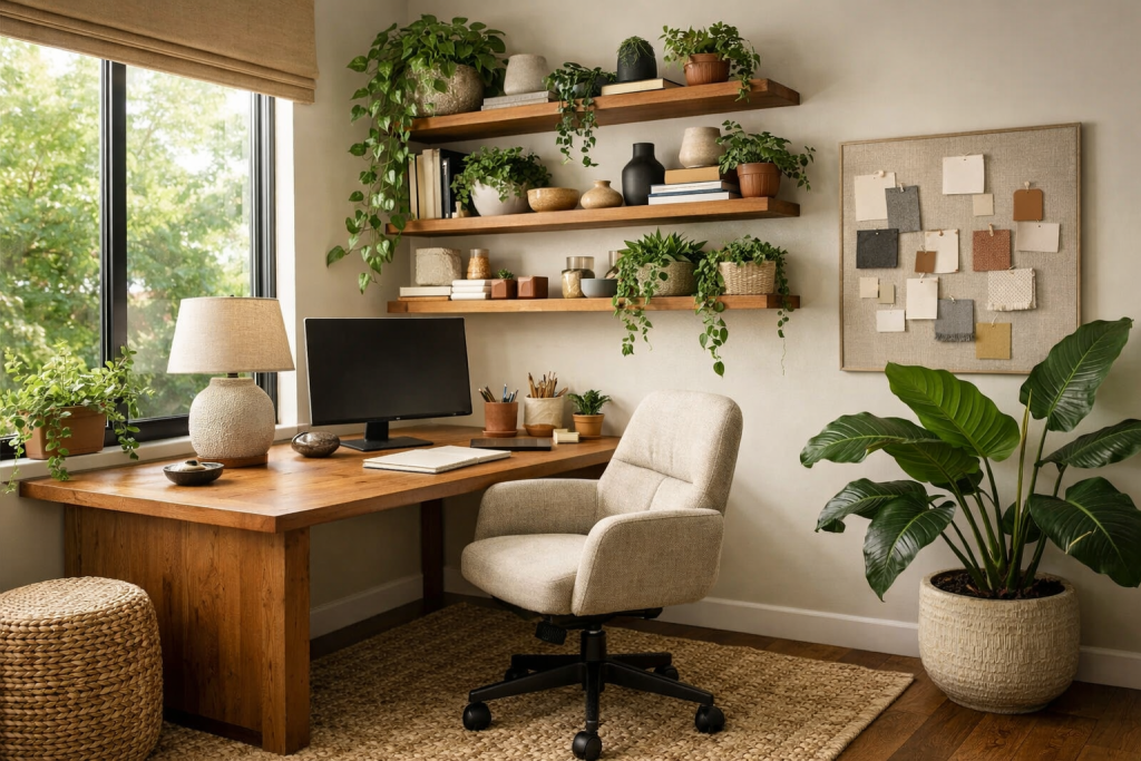 Biophilic Home Office Ideas For A Calmer Workday supporting interior inspiration