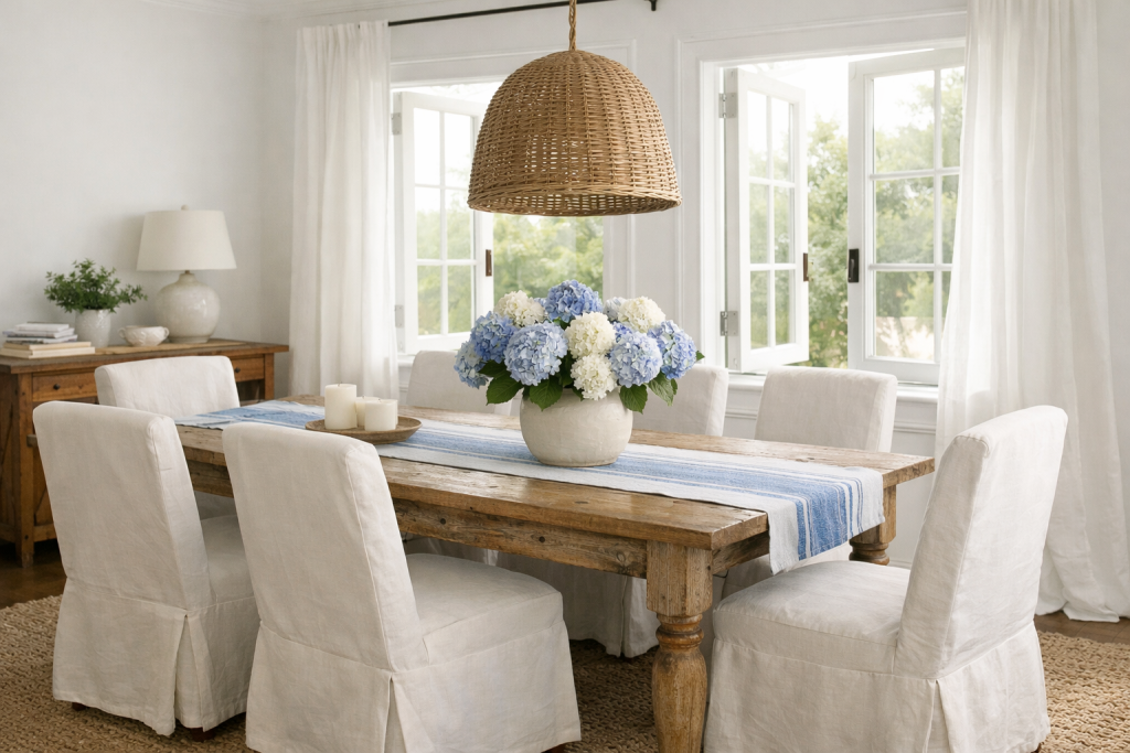Coastal Grandmother Dining Room Ideas That Do Not Feel Theme-y