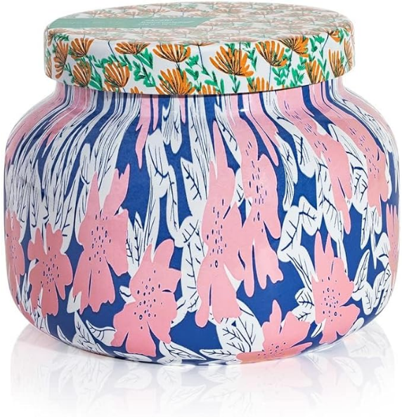 Patterned Capri Blue Candle Jar