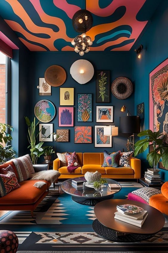 The Maximalist Ceiling Trick That Makes A Living Room Feel Designed supporting interior inspiration