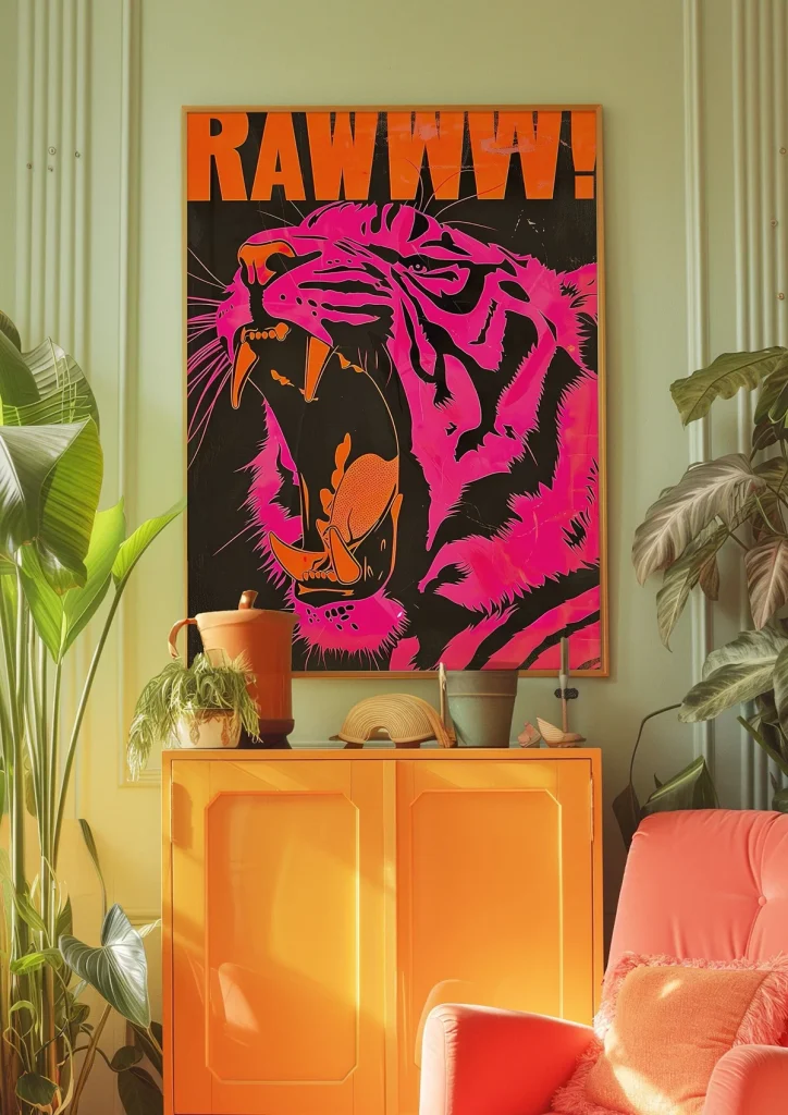 How To Decorate Around One Loud Piece Of Art supporting interior inspiration