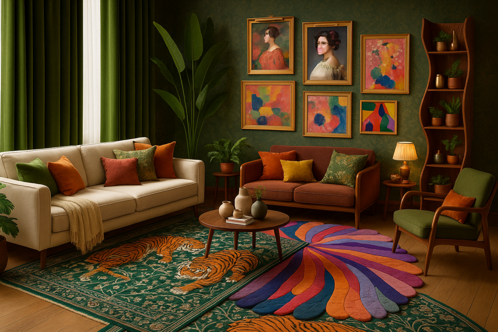 A Maximalist Living Room You Can Build From Six Amazon Finds