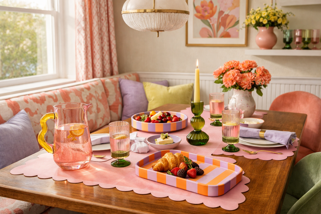 Maximalist Dining Is Back: Decode This Bright Breakfast Nook supporting interior inspiration