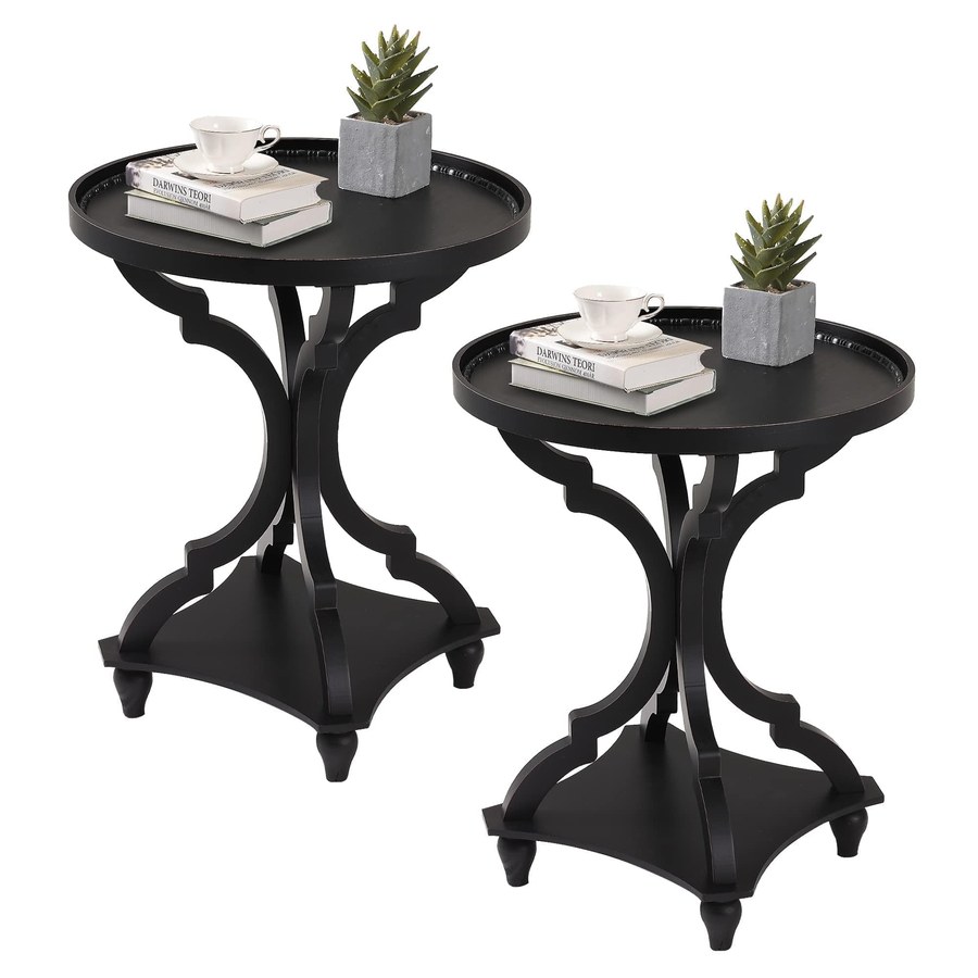The Black Round Accent Tables