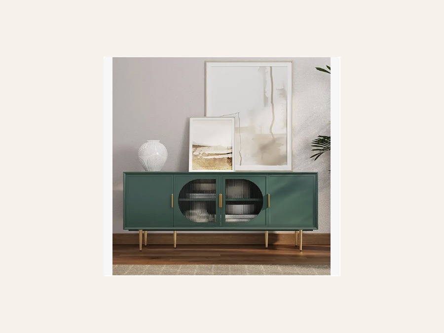 Deep green TV stand product image