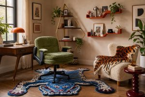 A Maximalist Office Nook With Tiger Energy